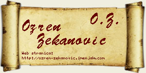 Ozren Zekanović vizit kartica